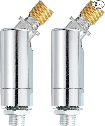 MECCANIXITY Sloped Ceiling Adapter, 90/345 Degree 61x19mm M10 Fine Thread Sloped Ceiling Light Fixture Adapter Kit for Ceiling Pendant Light Chandelier Track Suspend(Silver, Pack of 2)