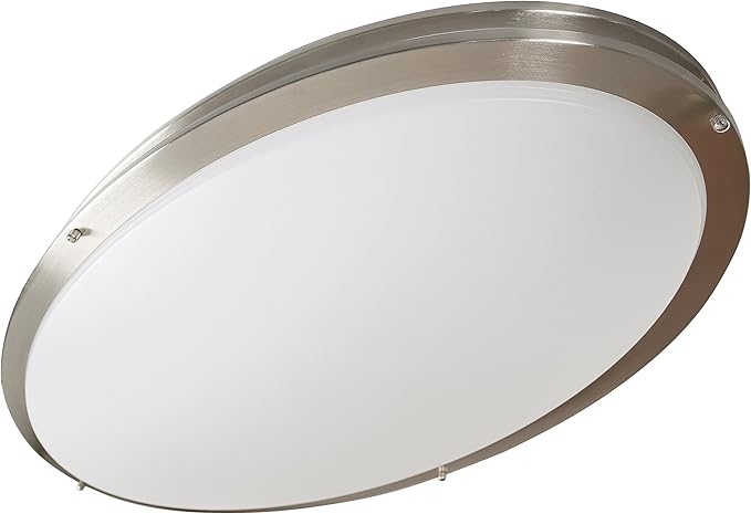 Design House 32 Inch Owens Integrated LED Ceiling Light, Dimmable, Bed Hall Kitchen Entry, Brushed Nickel – Design House, 587261