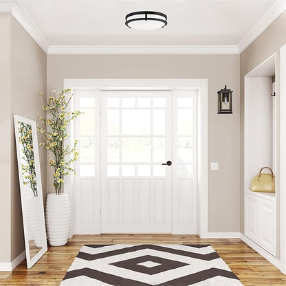 Design House Ripon 14.5 Inch Integrated LED Indoor Ceiling Light, Dimmable, Matte Black – Design House, 578641-BLK