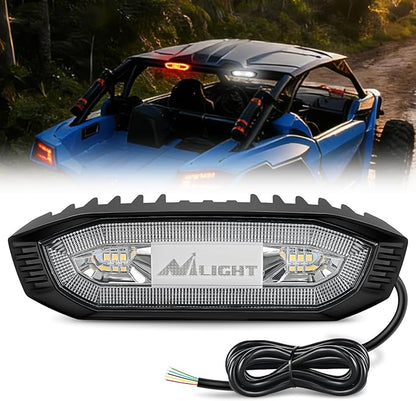 Nilight UTV LED Chase Brake Light Universal 1.75”-2.0” Roll Bar Mount Running Strobe Reverse Cargo Lights for ATV Can-Am Polaris RZR Dune Buggy Golf Cart Boat