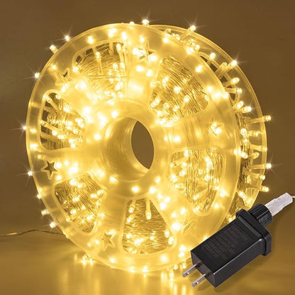 Etinga 500 LED String Lights 165ft Warm White, Plug in Fairy Lights with 8 Lighting Modes, Indoor Outdoor Christmas Lights for Bedroom Tree Yard Patio Wedding Holiday Decor (Warm White, 500 LED 165ft)