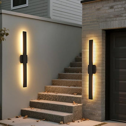 40.1inch Long Outdoor Modern LED Wall Light, Waterproof IP65 Warm White Led Wall Mount Lighting Fixture Black Outdoor Wall Sconces Outside Lights for House Garage Front Door Patio 1Pack