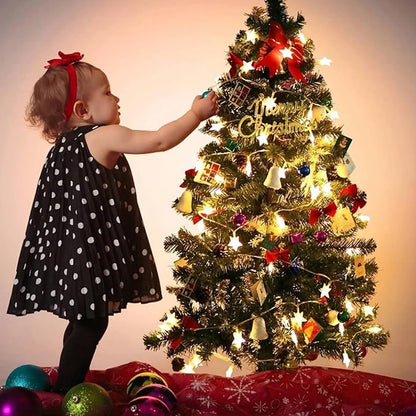 Star String Lights Battery Operated, 20 FT 40 LED Twinkle Lights Warm White Cute Hanging Star Fairy Light for Bedroom Room Office Home Window Camper Indoor Outdoor Xmas Tree Christmas Decorations