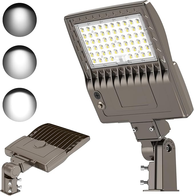 KUKUPPO 200W LED Parking Lot Light Power Adjustable, UL Listed LED Shoebox Parking Pole Light 30,000LM Commercial 5000K IP65 Waterproof Outdoor Area Lighting with Slip Fitter 100-277VAC