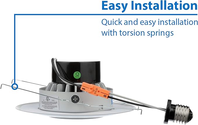 NICOR Lighting 5/6 inch Adjustable LED Eyeball Retrofit Downlight Kit in 4000K (DEB56-20-120-4K-WH)