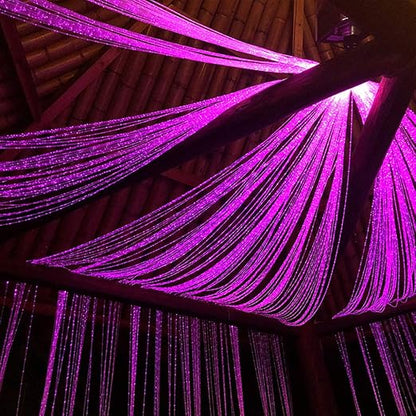 AZIMOM 450pcs 0.03in 13.1ft PMMA Plastic Fiber Optic Curtain Waterfall Light Cable Flash Point Fiber Optic Strands Side Glow Optical Fiber Hanging Strings