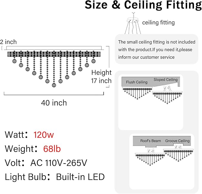 Dia 40" Modern Crystal Chandeliers for Living Room,Silver Large Chandelier Flush Mount Chandeliers for Bedrooms Dining Room Dimmable 2700k 4500k 6000k