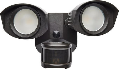 Nuvo 65/213 LED Dual-Head Security Light, 3000K, Motion Sensor, Bronze