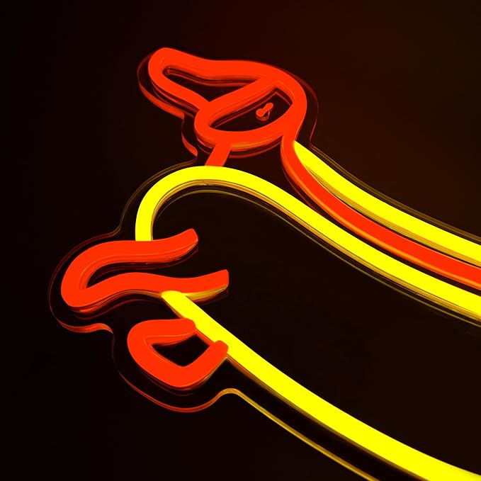 Dachshund Neon Sign Cute Dachshund Neon Light LED Sign for Wall Decor,Animal Wiener Dog Neon Sign for Kids Gifts Game Room Party Man Cave Birthday Gift