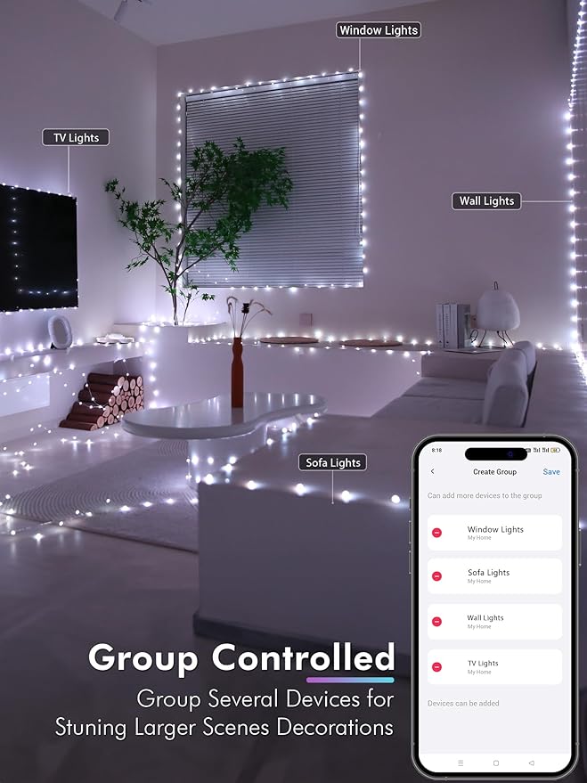 Brizled Smart RGB Color Changing Fairy Lights Pro, 66FT 200 LED St. Patrick's Day Green Mini Light String App/Voice Control, WiFi Dimmable Christmas Lights for Easter Independence Day Xmas Halloween
