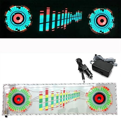 keeda Sound Music Activate Sensor Car Auto Sticker LED Light Equalizer Glow LED Light Audio Voice Rhythm Lamp (Trumpet, 90x25 cm)