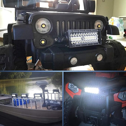 Nilight LED Light Bar 9.5 Inch Triple Row Spot Flood Combo 64LEDs Lights Fog Driving Work Backup Bumper Lighting for Off-Road Truck SUV ATV UTV