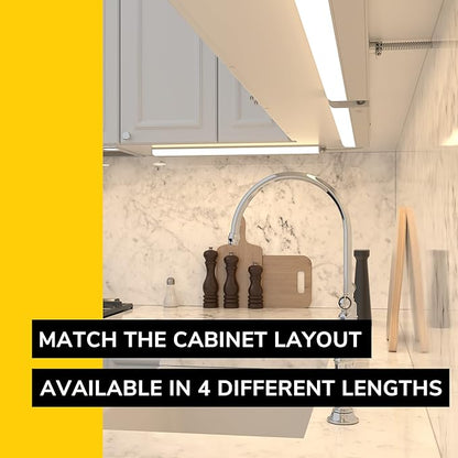 Inlight 30-inch Hardwired Only LED Under Cabinet Lighting, Soft White(3000K), Dimmable, Matte White Finished, ETL Listed, IN-0201-14-WH