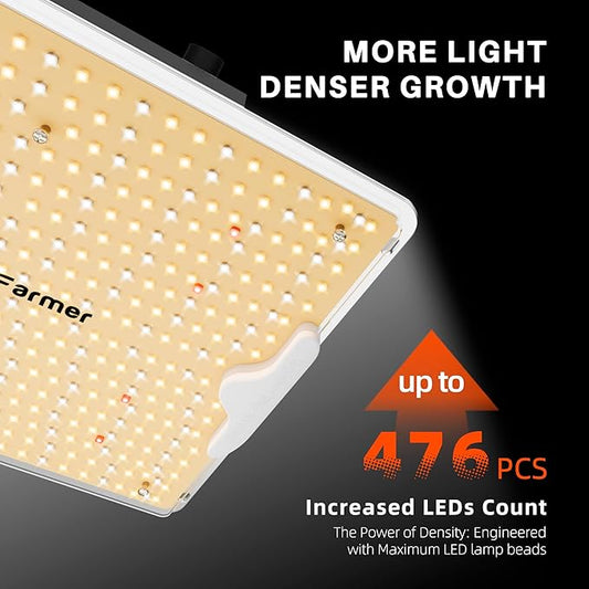 Spider Farmer 2025 New SF1000D 2Pack LED Grow Light with Samsung LM301B Diodes Deeper Penetration & IR Lights Full Spectrum Growing Lamps for Indoor Plants Seedlings Vegetables Flowers 2x4 Grow Tent