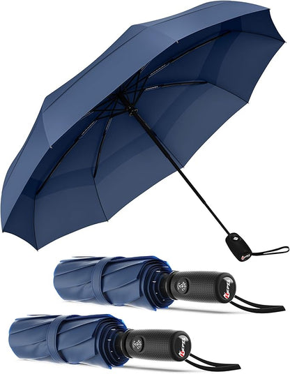 REPEL Windproof Travel Umbrella - Compact & Withstands Winds up to 85MPH , Strongest Premium Auto Folding Umbrella for Rain and Sun - Durable, Light & Portable for Women & Men , Fits Backpack & Cars