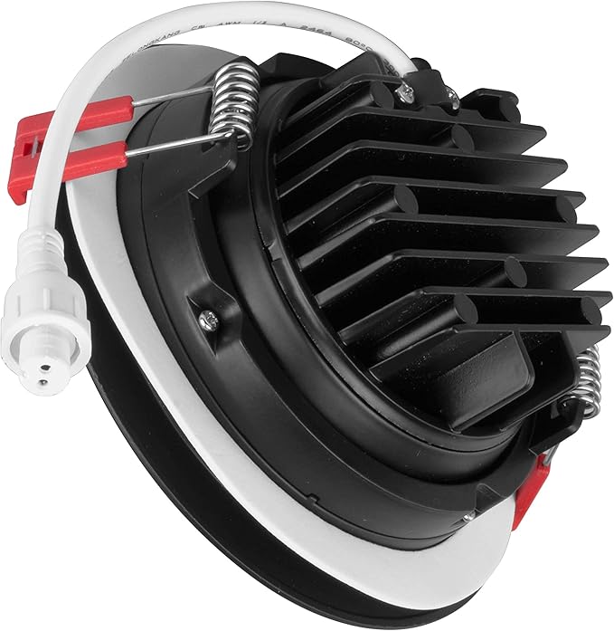 NICOR Lighting 4 inch LED Gimbal Recessed Downlight in Black, 3000K (DGD411203KRDBK)