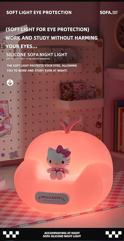 Cute Cinnamoroll Night Light, Cartoon dimmable sili Cone Children's Night Light, Long Battery Life, Rechargeable Cute Light, Toddler Night Light, Gift for Boys and Girls(Blue Comolo)