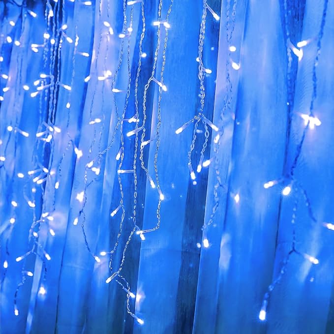 400FT Extra Long Blue String Lights, LED Waterproof Seasonal Fairy Lights with Remote & Timer, Dimmable Outdoor Indoor Decorative Lights for Roof, Garden, Wedding, Party, Holiday