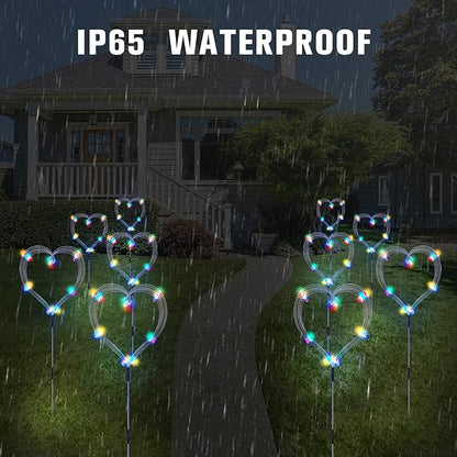 Maleyt 6 Pack Solar Garden Lights, Firework Lights, Decorative, 8 Lighting Modes with Remote 120 LED Twinkling Waterproof Landscape Outdoor Decor, for Pathway Backyard Walkway Patio