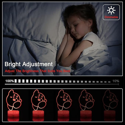 3D Night Light LED Table Lamp 16 Colors Changing with Remote Control Room Decor Gifts for Fans Christmas Birthday