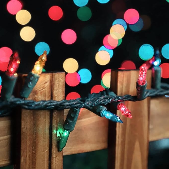 LAMPHOME Easter Decorations Mini String Lights, 300 Lights 63.8Ft (2 Pack of 150L), Multicolor Plug in Connectable Easter Lights for Indoor Outdoor Easter Garland, Tree & Holiday Party Decor