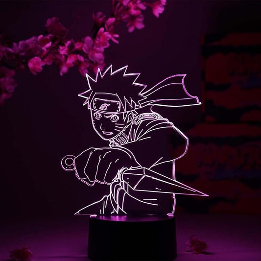 Otaku Lamps Naruto Uzumaki Kunai Naruto – Anime Night Light, 16 Color RGB LED – Gift for Otaku