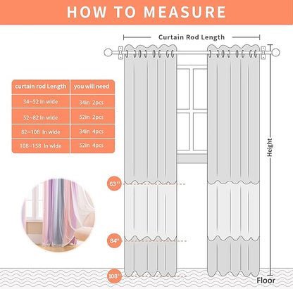 XiDi Grey Pink Purple Curtains for Girls Bedroom Decor Kids Blackout Curtains for Nursery Room Darkening Rainbow Princess Unicorn Wall Decals Little Girl 52x45 Inches Long 2 Panels Set