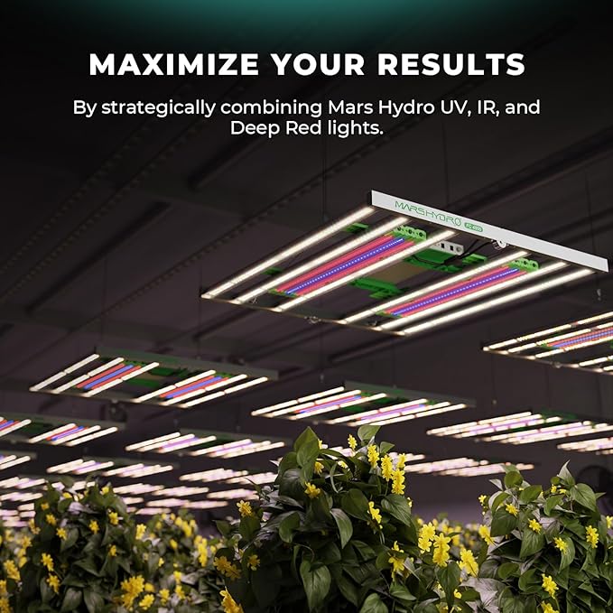 Mars Hydro ADlite UV55&IR30 LED Grow Light for Indoor Plants, 4x4ft Coverage Far Red Light Bars for Commercial Grow/Gardening, Supplemental for TS3000/FC6500/FCE6500/FC8000/FCE8000/FC1000W/FCE1000W