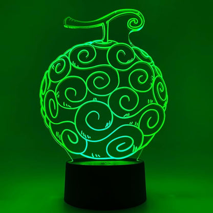 Otaku Lamps Gum Gum Fruit One Piece – Anime Lamp Figure Night Light, 16 Color RGB LED – 3D Anime Room Décor Gift for Otaku