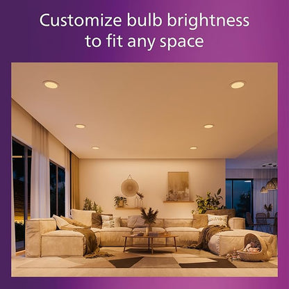 PHILIPS LED 60W Slim 6-inch Canless Downlight 2-Pack Selectable White Multi-CCT 1000 Lumen (11.5W = 60W) Dimmable No Housing Required