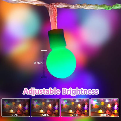 Led Globe String Lights Indoor, 33ft 11 Mode USB Color Changing String Lights Twinkle Lights with Remote Dimmable Rainbow for Classroom, Halloween, Room, Christmas