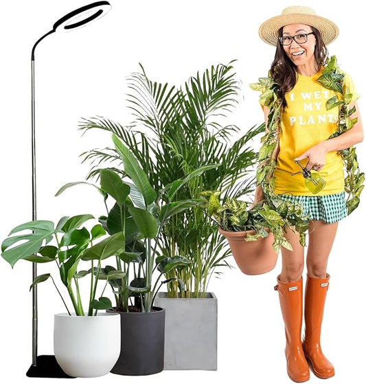 LED Grow Light for Indoor Plants, Full Spectrum led Grow Light,55 inches Adjustable Height,Growing Lamp with Timer,Dimmable Brightness, Ideal for Tall Plants