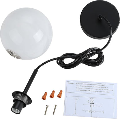 3-Pack Milky Globe Pendant Light Handcrafted Marble Glass Shade Chandelier Mid Century Single Pendant Light Kitchen Island Dining Room Lighting Fixtures Ceiling Hanging