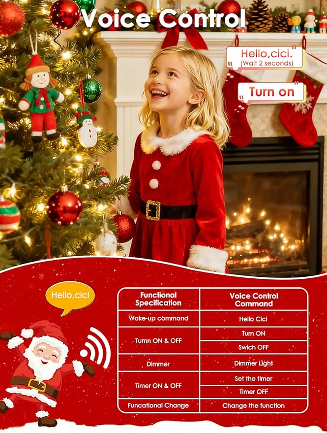 2026 New Voice Control Connectable 2PK 164FT 400LED Christmas String Lights Indoor Outdoor with Remote | Smart Twinkle Fairy String Lights 12 Modes & Timer for Xmas Tree Decor (Warm White)