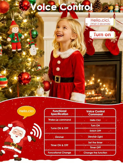2026 New Voice Control Connectable 2PK 164FT 400LED Christmas String Lights Indoor Outdoor with Remote | Smart Twinkle Fairy String Lights 12 Modes & Timer for Xmas Tree Decor (Warm White)