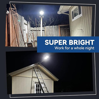 LANGY 2 Pack Solar Street Light 180000Lumens,240 LED Street Lamp with Light Control&PIR Motion Sensor, Dusk to Dawn LED Security Light Solar Flood Light for Square,Yard,Basketball Court