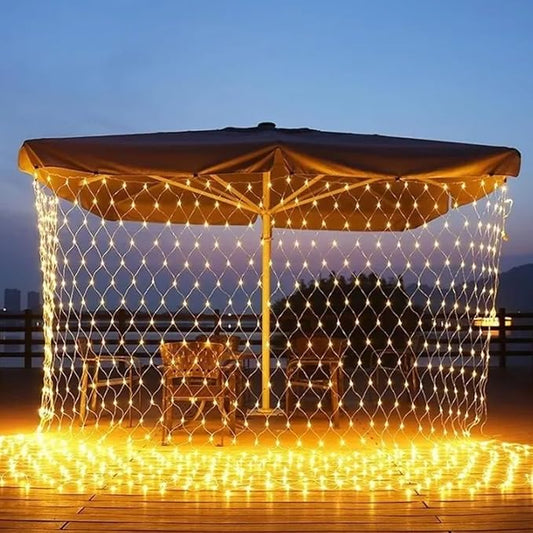 Christmas Net Lights 150L Warm White Lights Green Wire, Connectable Lights Indoor & Outdoor Mesh for Wedding, Christmas Eve,Summer Spring,Festival