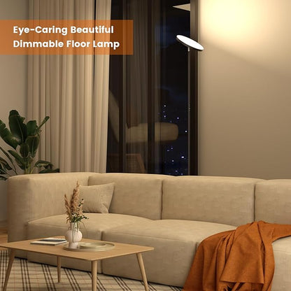 OHLUX Floor Lamps for Living Room, Bright LED Standing Lamp with Remote, Modern Color Changing Tall Lamp with Stepless Dimming, 69" Corner Floor Lamp for Bedroom, Office, Black