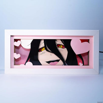 Overlord - Albedo Light Box – Anime Lamp Figure Night Light, 16 Color RGB LED – 3D Anime Room Décor Gift for Otaku