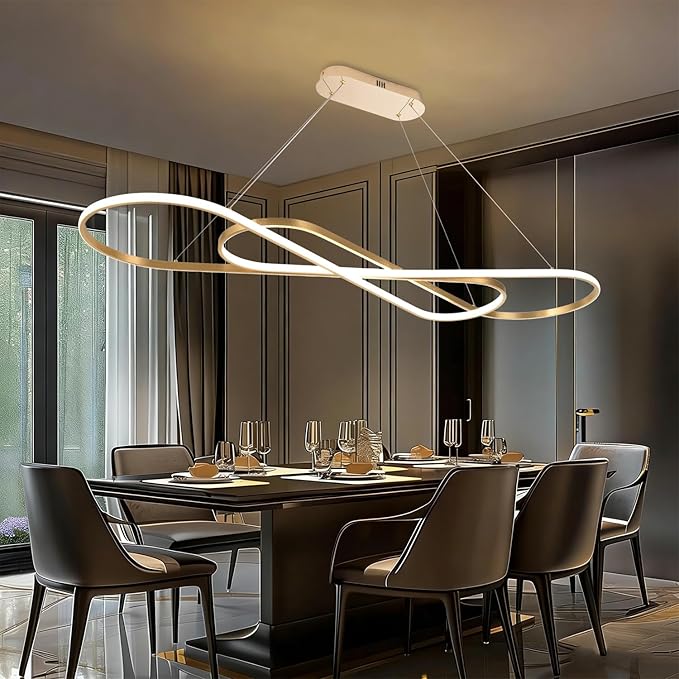 Modern LED Chandelier Dimmable LED Pendant Light with Remote Control