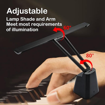 Professional LED Piano Lights for Upright Piano - Piano Lamps with Ambient Light, Favorite Mode, Eye-Care, 5 Levels Color Temperatures, 5 Levels Dimming, Steady Base, Black(Updated Version)