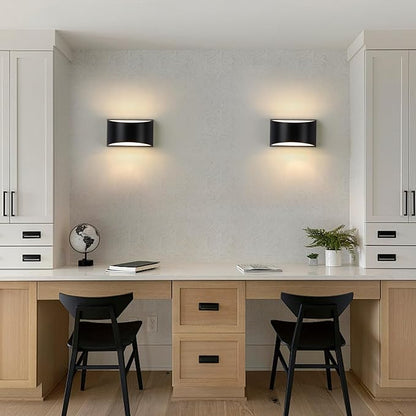 Black Modern LED Wall Sconce (with G9 Bulbs) Hardwired Indoor Wall Lights Up and Down Wall Mount Lamps for Hallways, Bedrooms, Hallways, Living Room 3000K Warm White