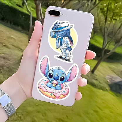 50pcs Cartoon Stitch Stickers for Kids,Vinyl Waterproof Stitch Decal for Water Bottle Laptop Toy Sticker for DIY Decorate Bumper Phone Hard Hat Kids Teens Gifts (Stitch-880)