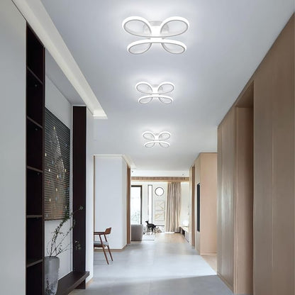 ADISUN Modern LED Ceiling Light, 6000K Semi Flush Mount Ceiling Light Fixture, Modern Unique Lights for Living Room Bedroom Corridor Aisle Hallway (L11.5*W11.5*H1.18)