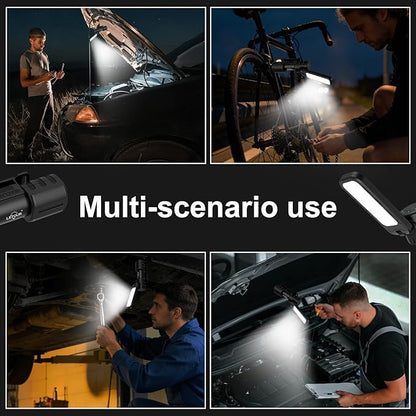 Rechargeable 5000LM Magnetic Work Light,180° Rotate Mechanic Work Light for Car Repair, BBQ,Emergency, Camping, Outdoor & Mechanics Tools
