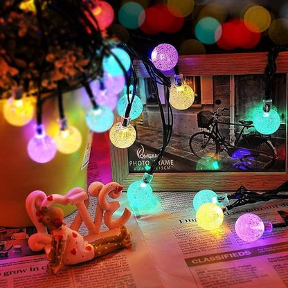 Toodour Solar String Lights Outdoor, 56ft 100 LED Globe String Light with 8 Mode, Waterproof Crystall Ball Lights Solar Patio Lights for Garden, Lawn, Patio, Gazebo, Yard, Outdoor Decor - Multicolor