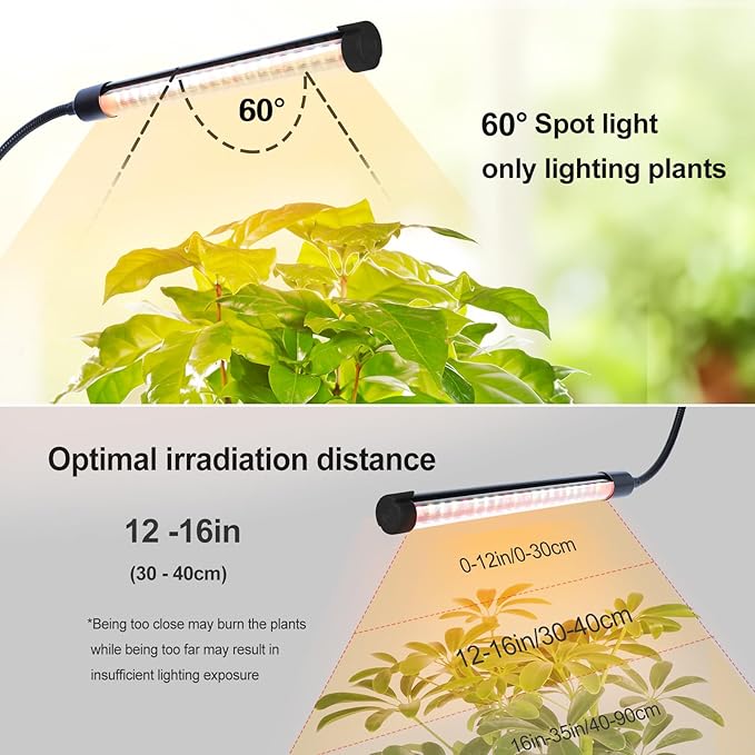 FECiDA 2026 10Head Grow Lights with Upgraded Stand, Big Coverage Grow Lights for Indoor Large Plants, Bonsai Tree, 4/8/12/16/20 Hr Timer, 90 Watt Power Draw, NO Need Adapter, 24"-76" Height Adjustable