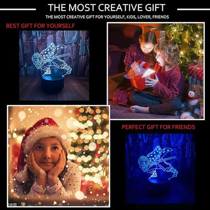 Cute Demon Slayer Agatsuma Zenitsu Anime Figure Character 3D LED Optical Illusion Sleep Night Light with Remote 16 Colors Bedroom Decor Table Lamp Birthday Xmas Gifts for Child Kids