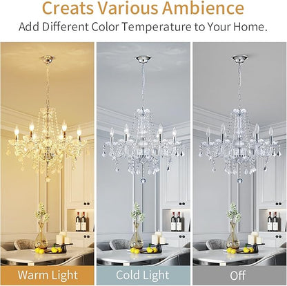 Crystal Chandelier Light Fixture, Modern K9 Crystal Chandelier Dining Room Light Fixture, Crystal Pendant Ceiling Light for Bedroom Modern Lighting Fixture for Living Room Kitchen Island Hallway