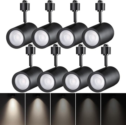 LEONLITE 8-Pack Retail Pro Series 17.5W LED H Track Lighting Heads, ETL, Commercial Dimmable H Track Light Heads for Store Shop Restaurants, CRI90 Track Lighting, 4000K, Matte Black